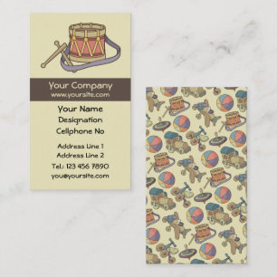 Spielzeugtrommel Visitenkarte