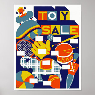 Spielzeugverkauf Poster