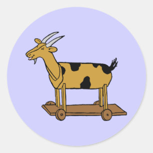 Spielzeugziege Vintag Art Sticker