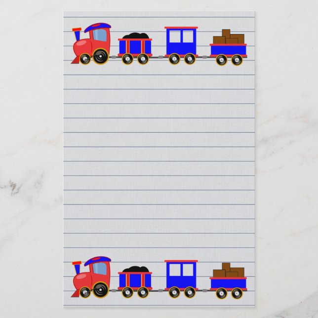 Spielzeugzug Briefpapier (Vorderseite)