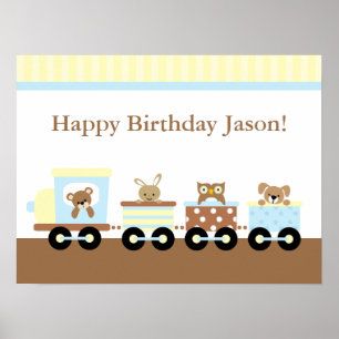 Spielzeugzug Kindermauer Kunst Poster