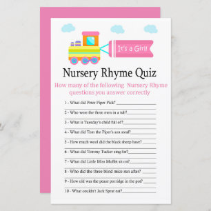 Spielzeugzug Kinderzimmer Rhyme Quiz Kinderduschen