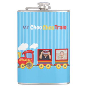 Spielzeugzug Kleinkinder Jungen Geburtstag blau Flachmann