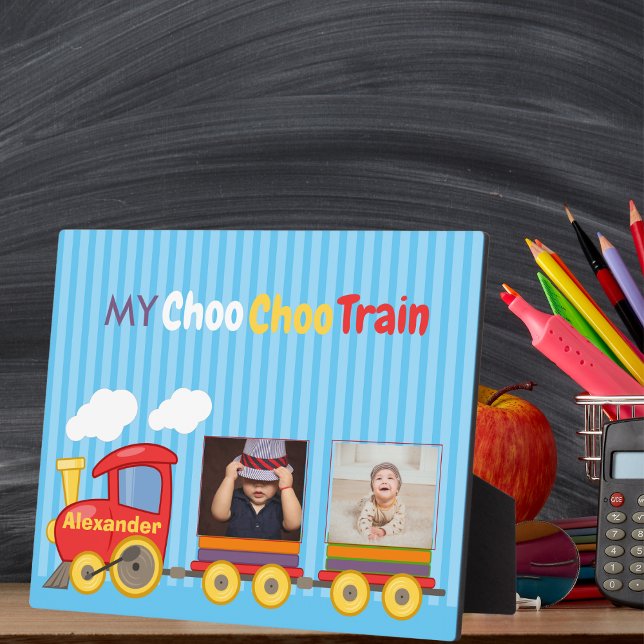 Spielzeugzug Kleinkinder Jungen Geburtstag blau Fotoplatte (Von Creator hochgeladen)
