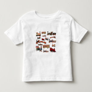 Spielzeugzüge farbenfrohe Züge Muster Kleinkind T-shirt