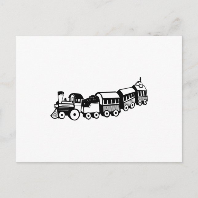 Spielzeugzüge Postkarte (Vorderseite)