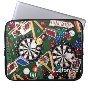 Spielzimmer Darts Billard Karten Notebook-Sieb Laptopschutzhülle