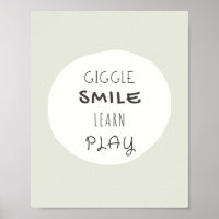 Spielzimmer Poster & Prints. giggle.smile.learn.pl