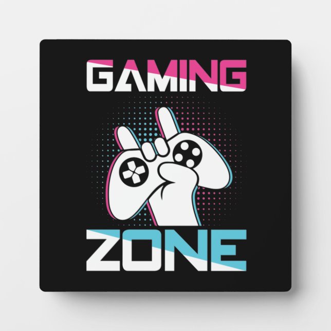 Spielzone, Mancave - Funny Video Gamer, Gaming Fotoplatte (Vorderseite)