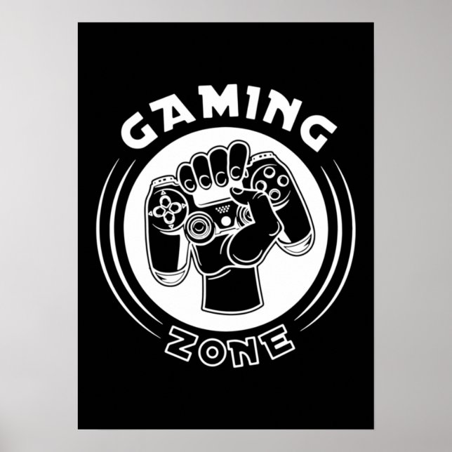 Spielzone, Mancave - Funny Video Gamer, Gaming P Poster (Vorne)