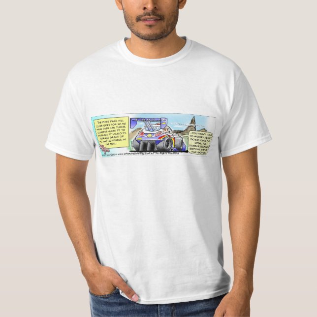 Spiess-Höchsthügel-Aufstiegs-Cartoon-Shirt T-Shirt (Vorderseite)