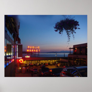 Spiess-Platz-Markt - allgemeiner Markt Seattles Poster