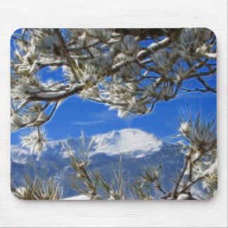 Spiess-umfaßte Höchstwinter-Schnee Fraktal-Kunst Mousepad
