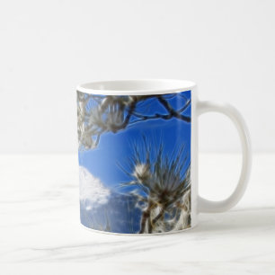 Spiess-umfaßte Höchstwinter-Schnee Fraktal-Kunst Tasse