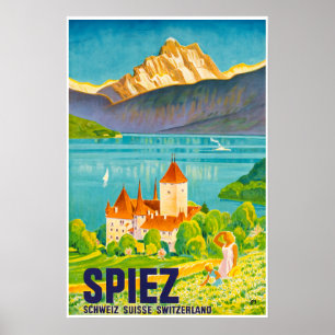 Spiez, die Schweiz, Reise Pposter Poster
