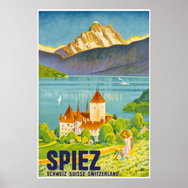 Spiez, Schweiz, Reiseplaner Poster (Vorne)