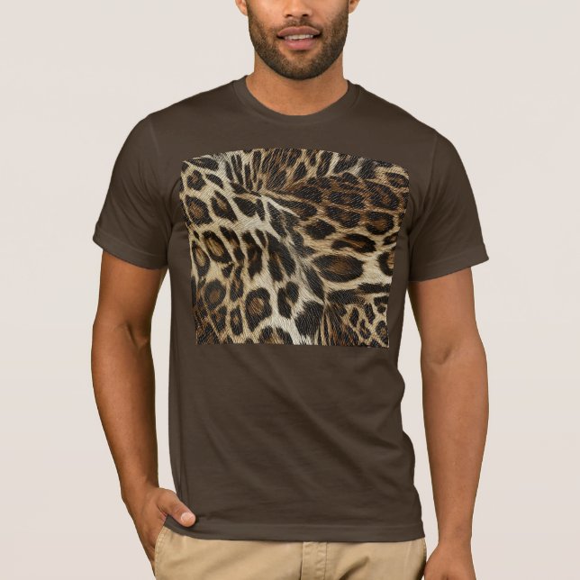 Spiffy Leopard Spots Leather Grain Look T-Shirt (Vorderseite)