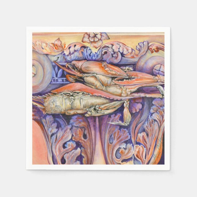 Spike and Curly Playing Tag Serviette (Vorderseite)