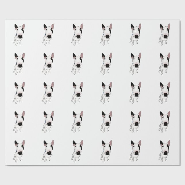 Spike der Englische Bullterrier Geschenkpapier (Flach)