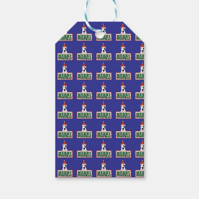 Spike "Fröhliche Woofmass"  Geschenkanhänger (Vorderseite)