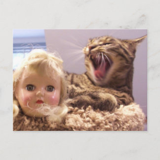 Spike hasst Puppen Postkarte