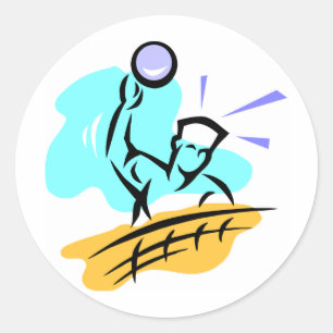 Spike Volleyball Runder Aufkleber