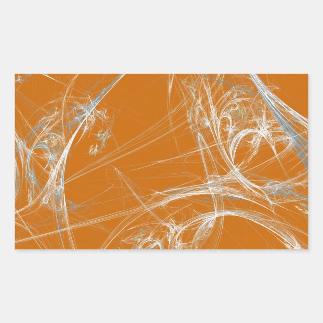 Spike Web Fraktal Background Rectangle Aufkleber (Vorderseite)
