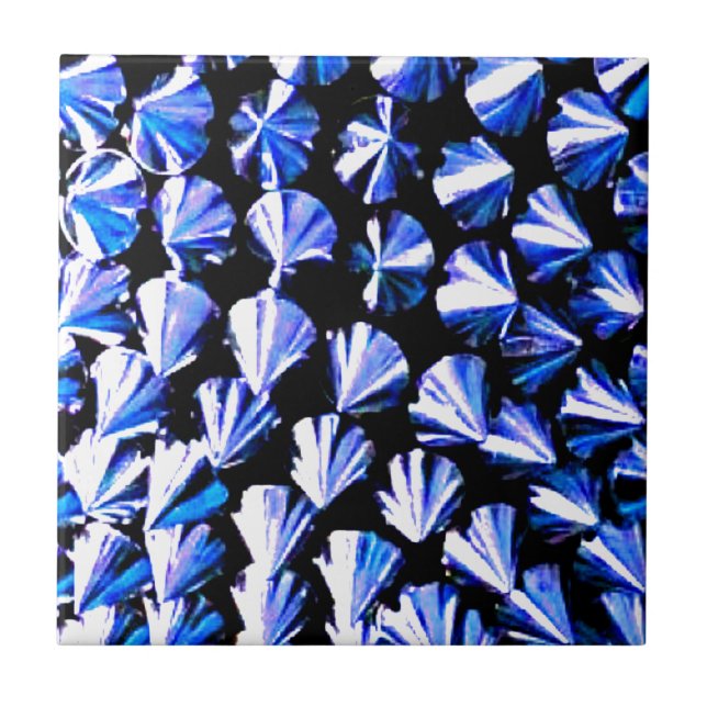 Spiked Blue Silver Metal Fliese (Vorderseite)