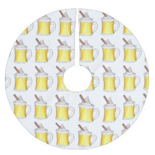 Spiked Egg Nog Eggnog Weihnachtsfeiertag Neues Jah Polyester Weihnachtsbaumdecke