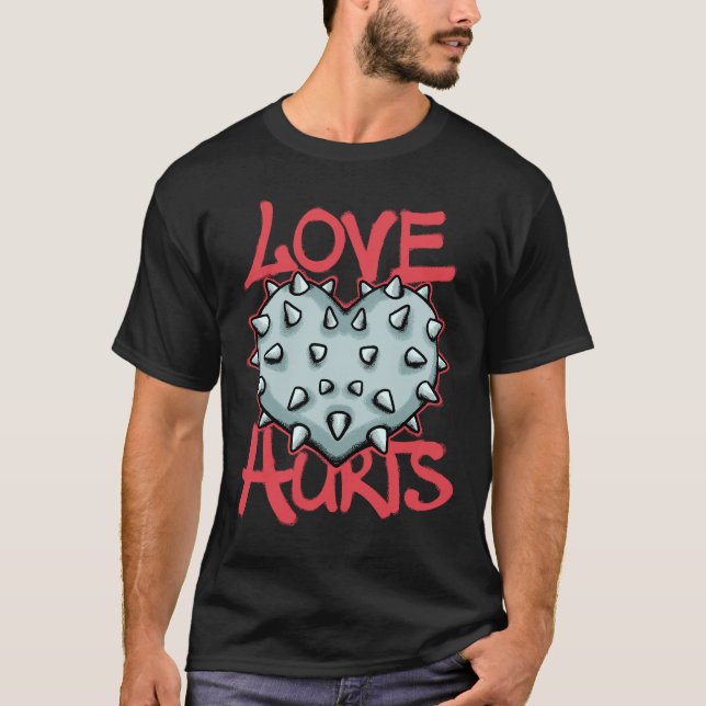 Spiked Heart streetwear T-Shirt (Vorderseite)