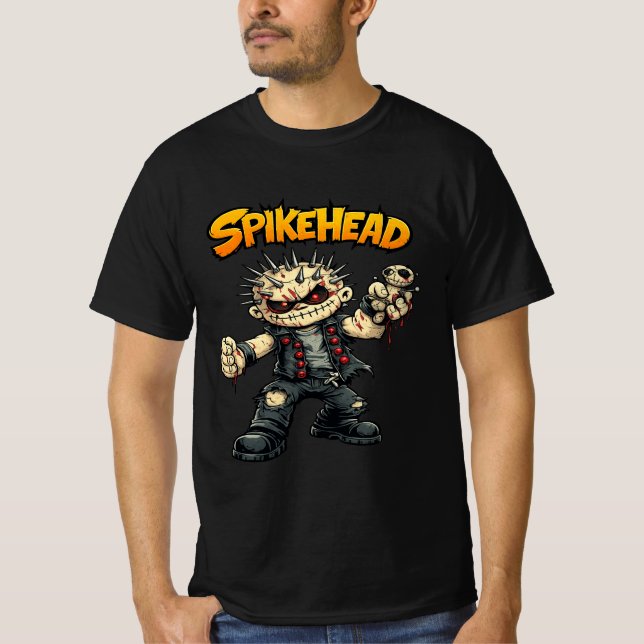 SpikeHead Cartoon Monster Graphic T-Shirt for Men (Vorderseite)