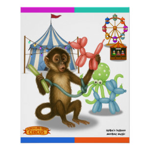 Spikes Ballon-Affen-Magie Poster