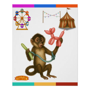 Spikes Ballon-Affen-Magie Poster