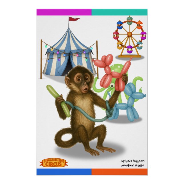 Spikes Ballon-Affen-Magie Poster (Vorderseite)