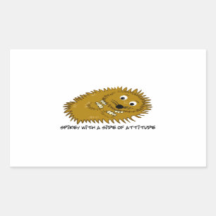 Spikey mit einer Seite der Einstellung Rechteckiger Aufkleber