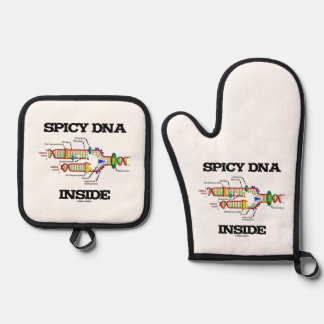 Spikuläre DNA im Spaß Molekularbiologie-Geek Ofenhandschuh & Topflappen-Set