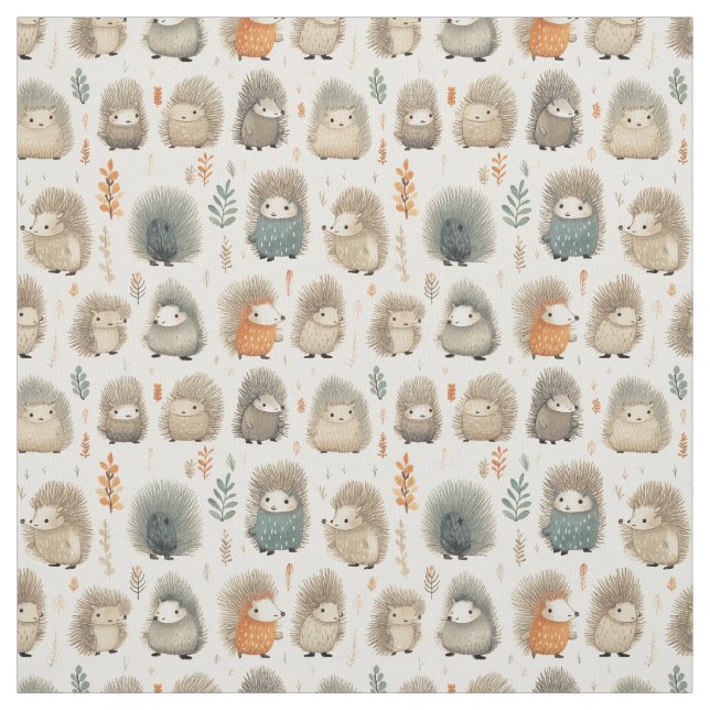 Spiky Charm: Whimsy Porcupine Stoff (Muster)