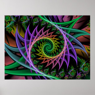 Spiky Gothic Spiral Poster