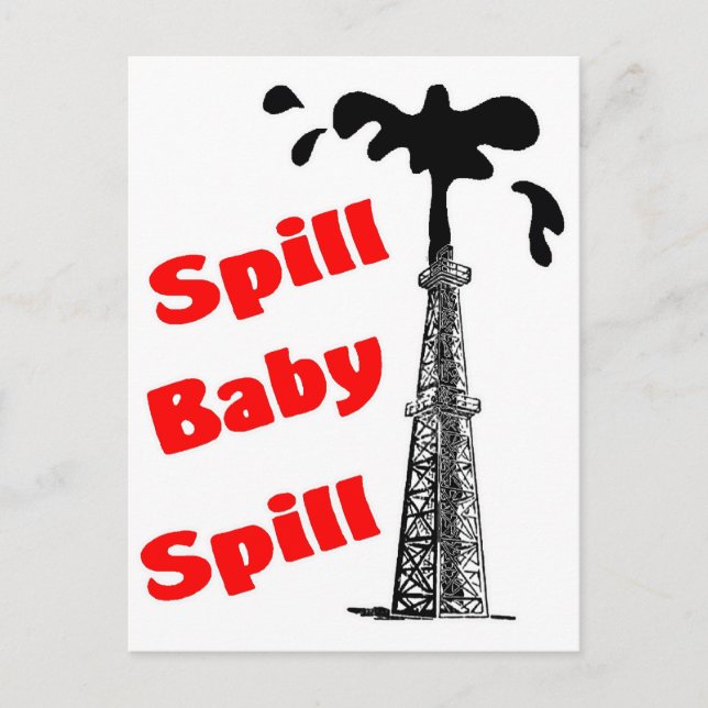 Spill Baby Spill! Postkarte (Vorderseite)