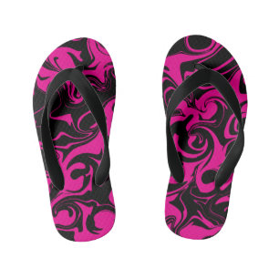 Spill - Magenta und Schwarz Kinderbadesandalen