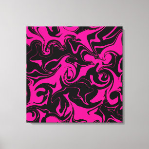 Spill - Magenta und Schwarz Leinwanddruck