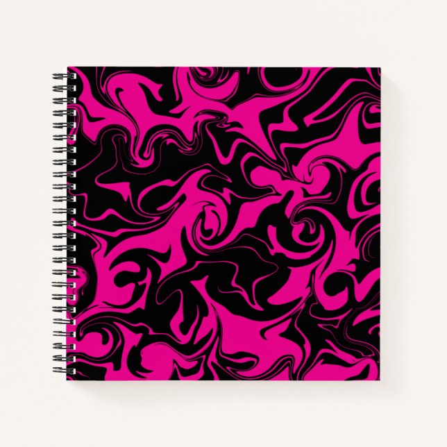 Spill - Magenta und Schwarz Notizbuch (Vorderseite)