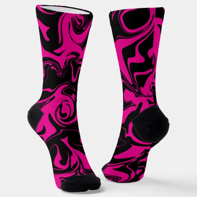 Spill - Magenta und Schwarz Socken (Gewinkelt)