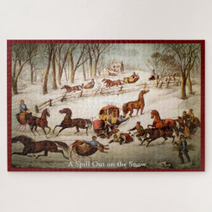 Spill Out on the Snow Large Puzzle