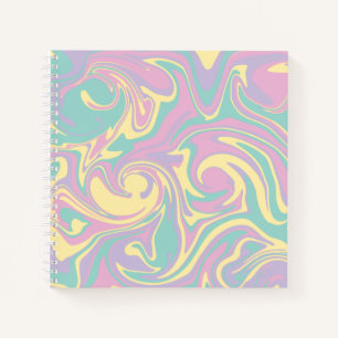 Spill - Pastellrosa, Gelb, Lila und grün Notizbuch