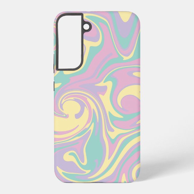 Spill - Pastellrosa, Gelb, Lila und grün Samsung Galaxy Hülle (Rückseite)