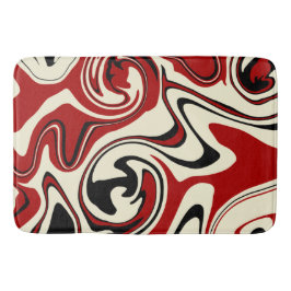 Spill - Red & Cream Badematte