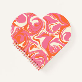 Spill - Rosa, Orange und Creme Notizbuch