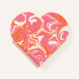 Spill - Rosa, Orange und Creme Notizbuch