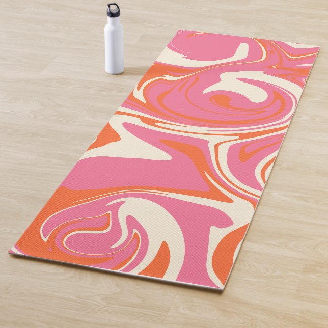 Spill - Rosa, Orange und Creme Yogamatte (Beispiel)